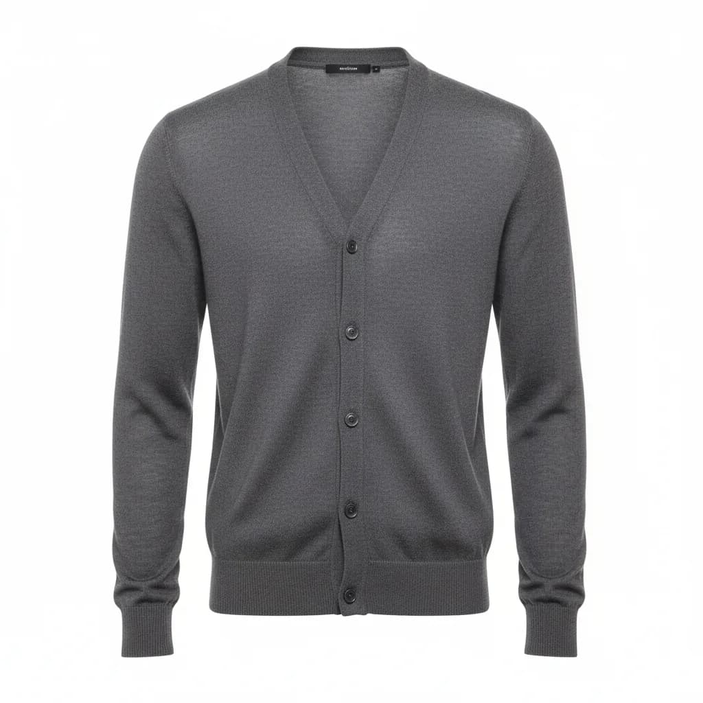 Cardigan - Grey Merino