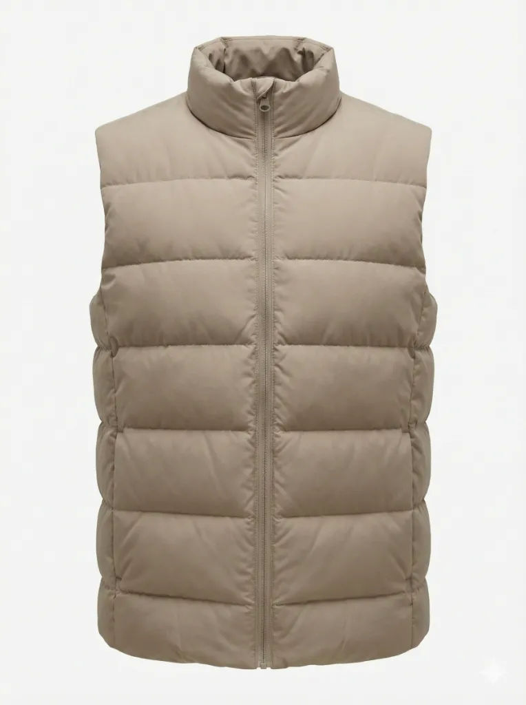 Puffer Vest - Beige