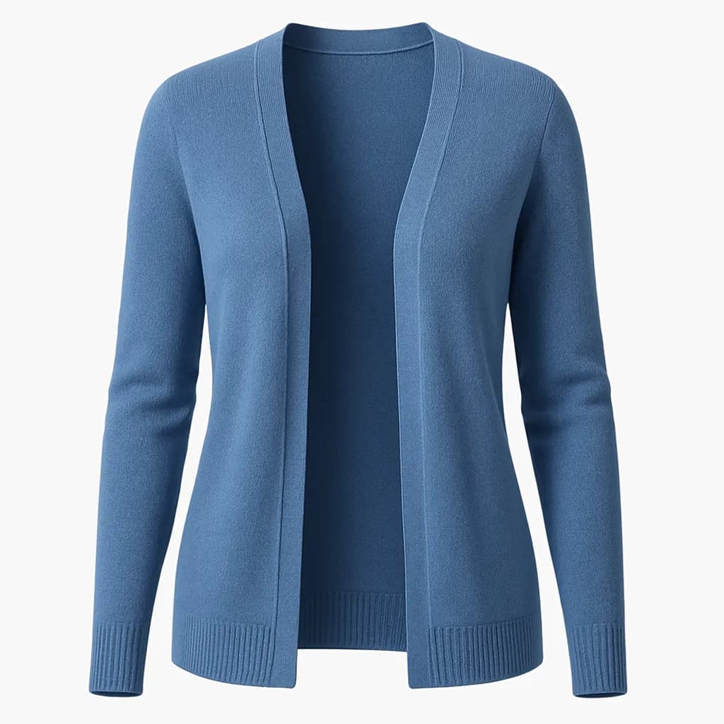 Women's Cardigan - Blue Fine Gauge