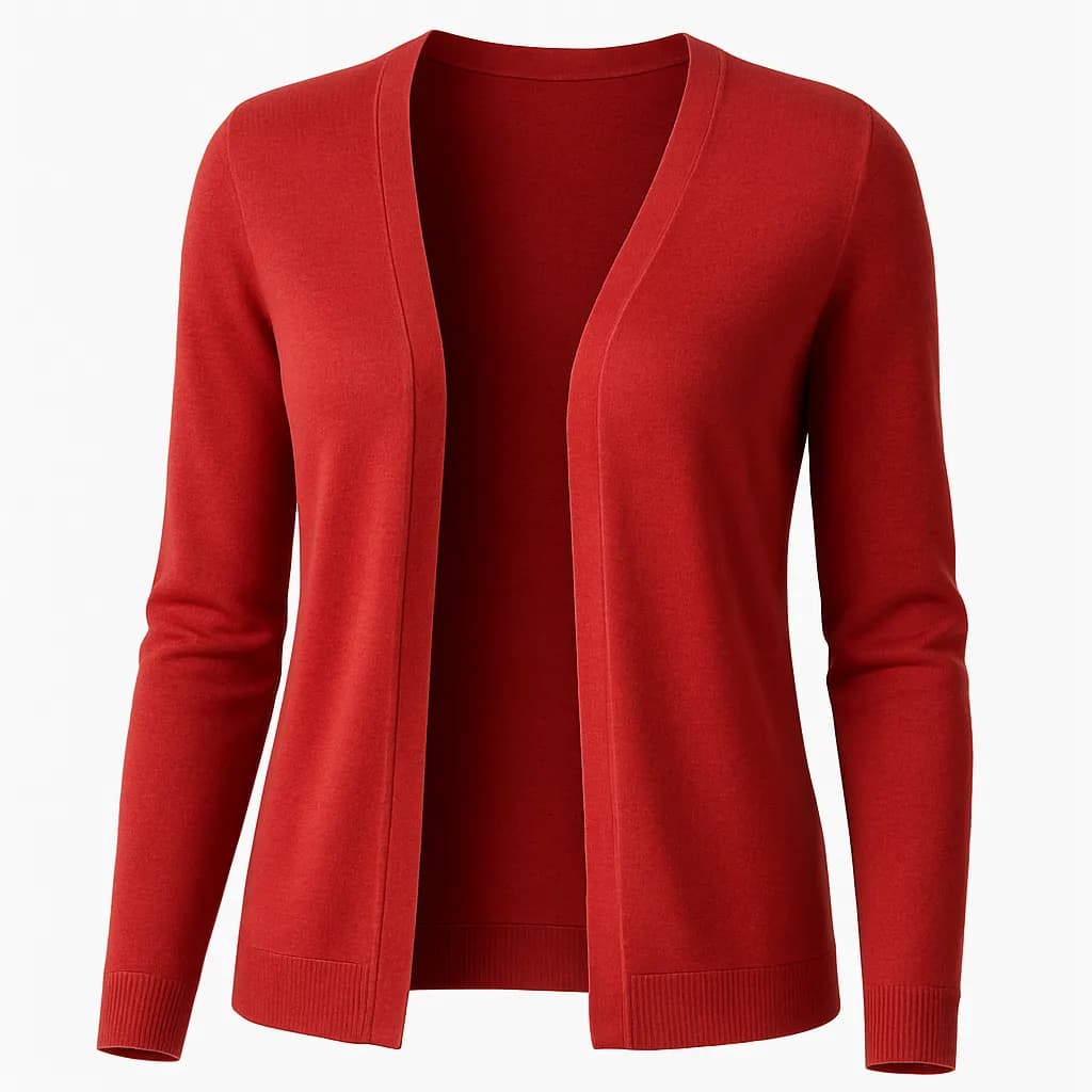 Women's Cardigan - Red Jersey