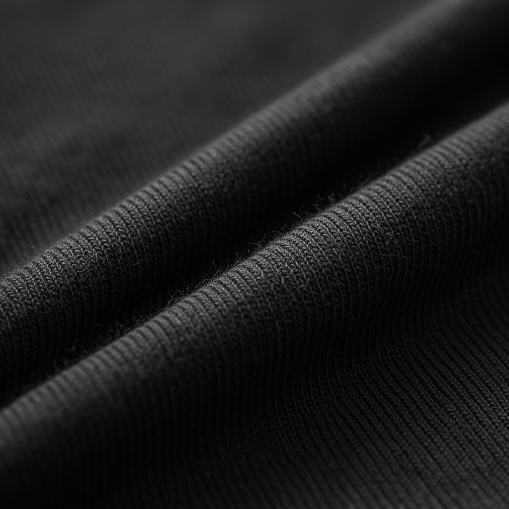 Heavyweight combed cotton fabric weave detail