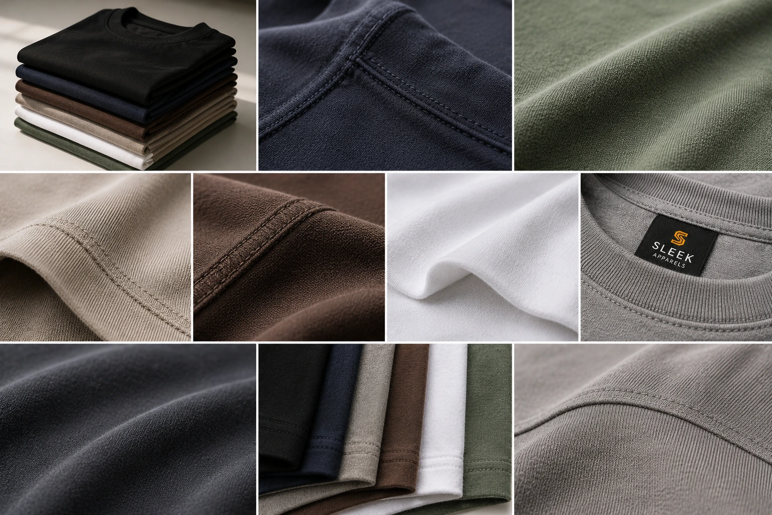 Premium fabric textures and tones